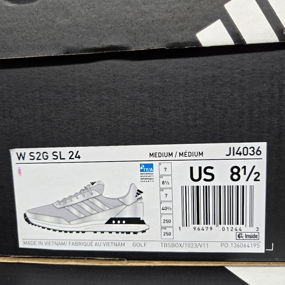 New adidas S2G 24 Spikeless Golf Grey Silver Metallic Women's Shoes Size 8.5 - Picture 8 of 8